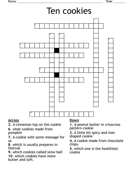 famous cookies crossword